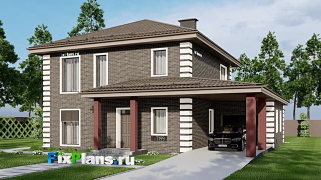 Двухэтажный дом F-7199