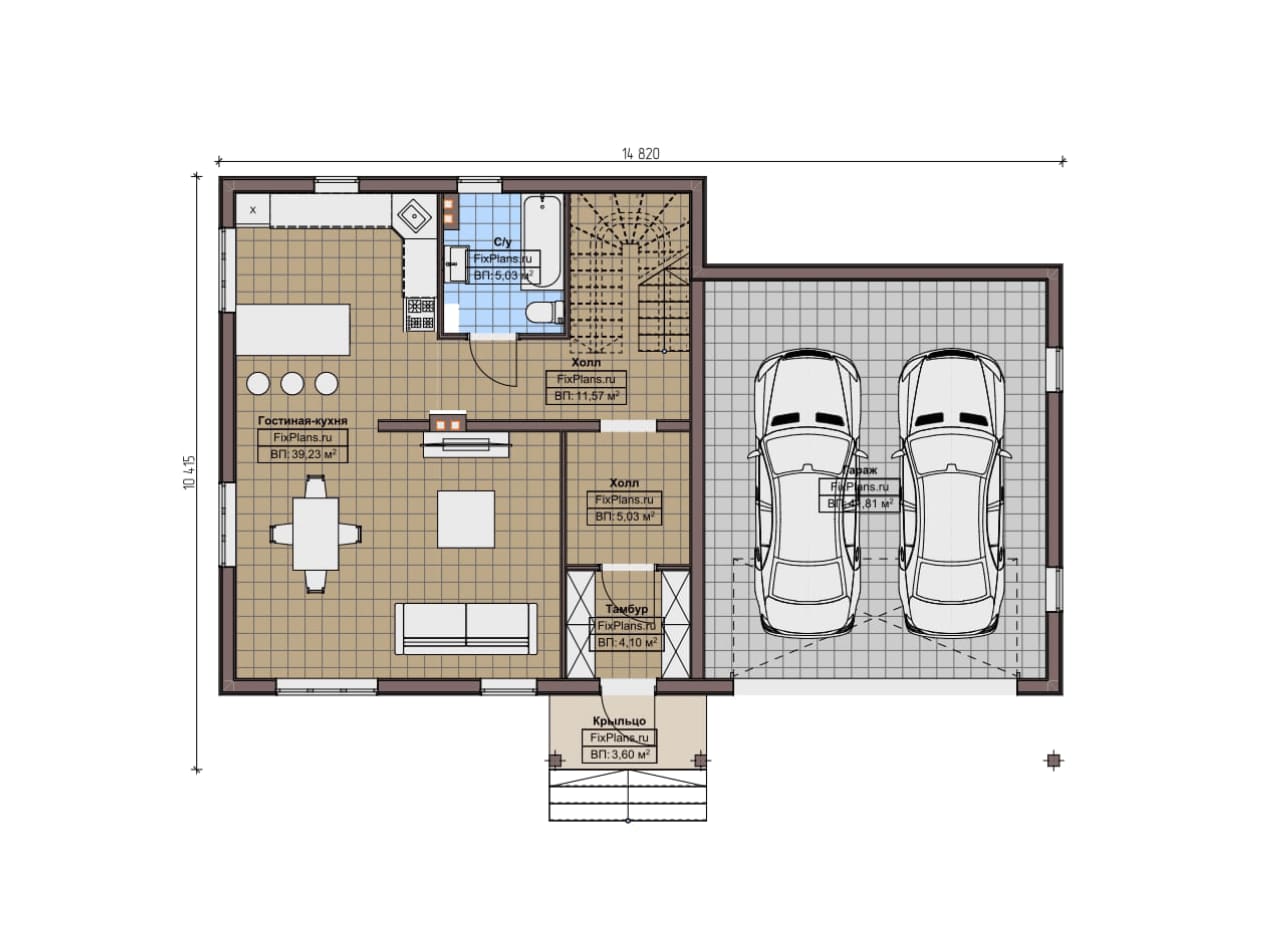 Планировка Двухэтажный дом F-13463