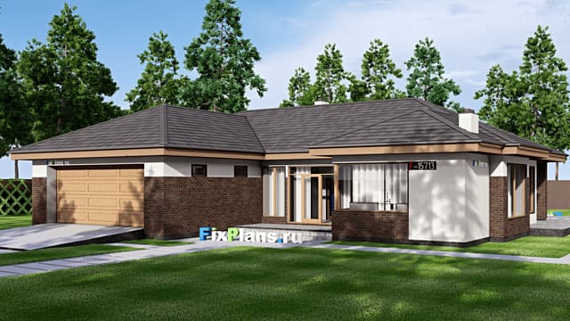 Одноэтажный дом F-15713