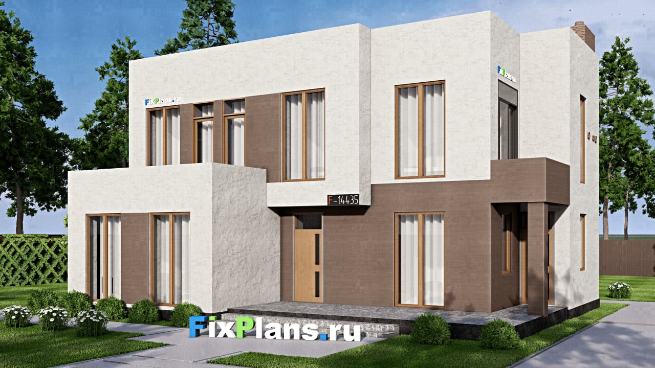 Двухэтажный дом F-14435 — фасад